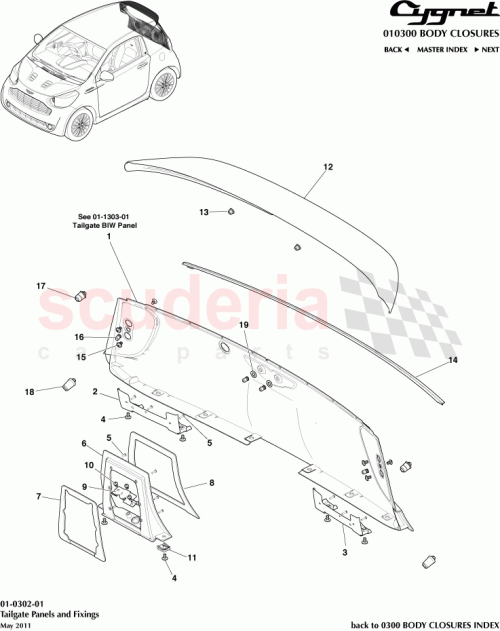 Part Diagram for Aston Martin 6G33-5467838-AA