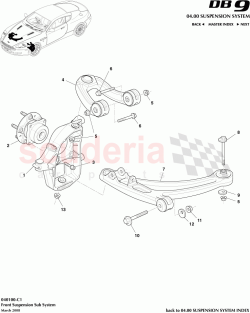 Part Diagram for Aston Martin 8D33-3091-AC
