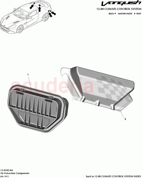 Part Diagram for Aston Martin CD33-02287-AA