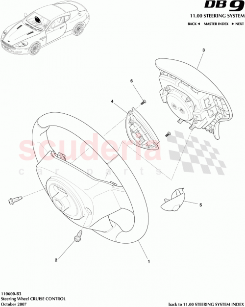 Part Diagram for Aston Martin 9G43-14K147-BA