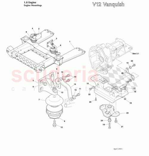 Part Diagram for Aston Martin 4R13-6030-AA