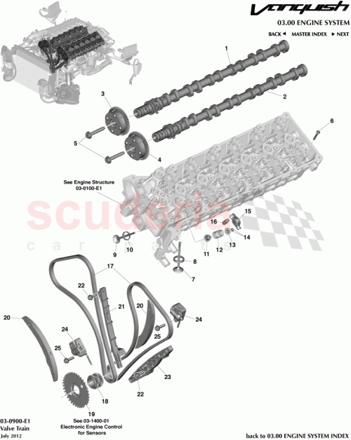 Part Diagram for Aston Martin CD33-6056-AA