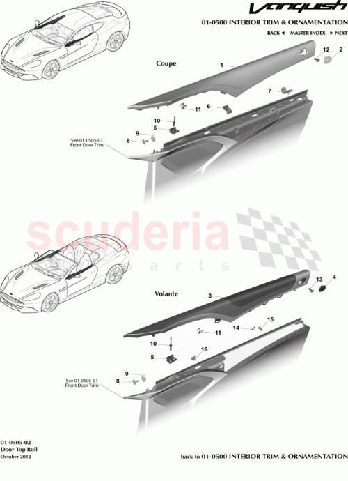 Part Diagram for Aston Martin W505722-S424