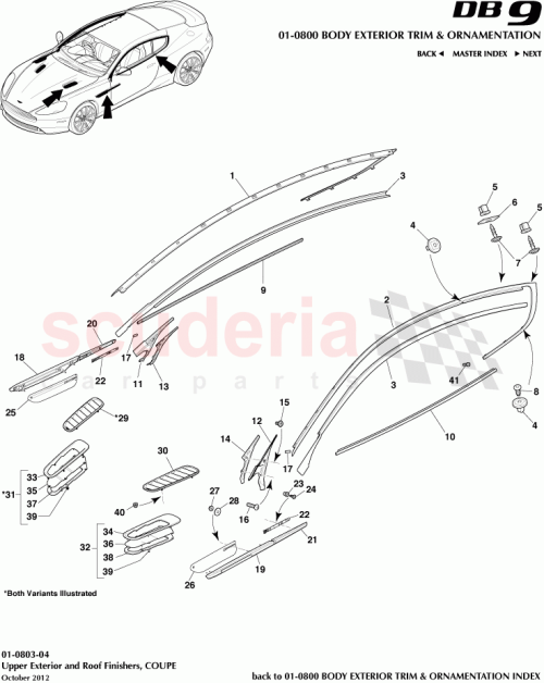 Part Diagram for Aston Martin CG43-16C692-DC