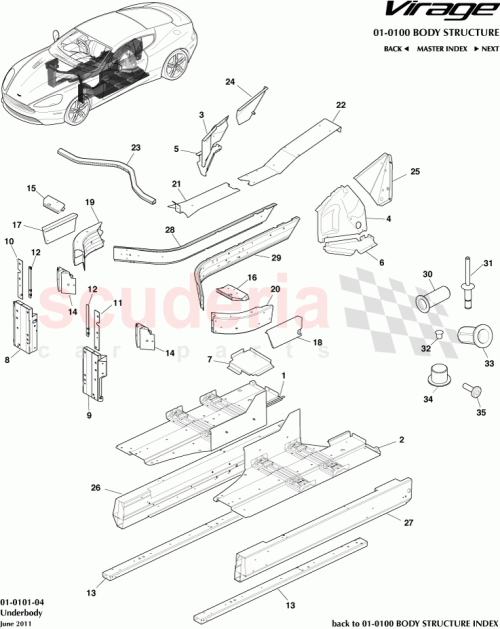 Part Diagram for Aston Martin AG3310094AA