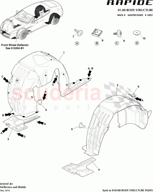 Part Diagram for Aston Martin AD43-16586-CA