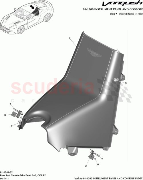 Part Diagram for Aston Martin 704580