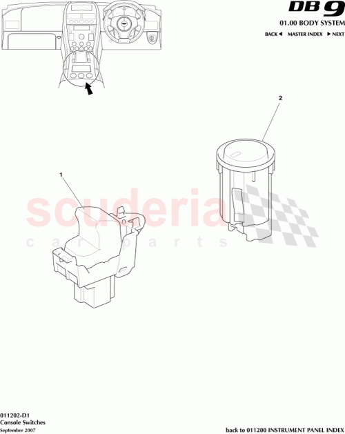 Part Diagram for Aston Martin 4G43-14963-AA