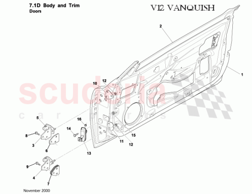 Part Diagram for Aston Martin 700037