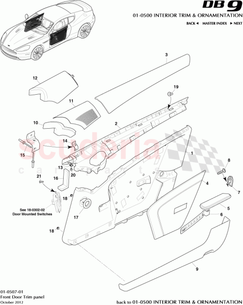 Part Diagram for Aston Martin CG43-23943-GCW