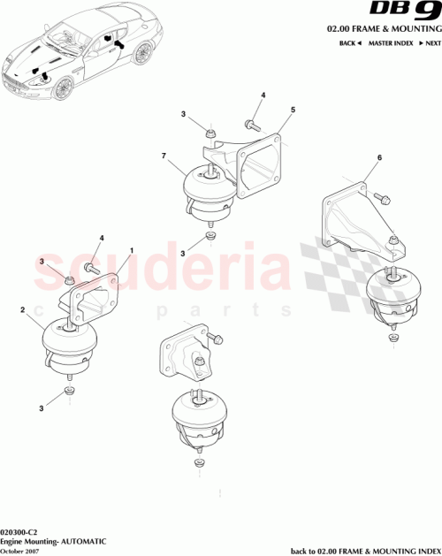 Part Diagram for Aston Martin 4G43-6068-BC