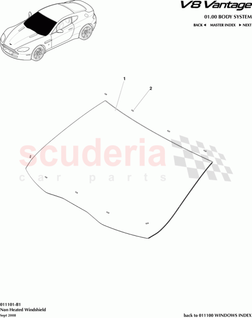 Part Diagram for Aston Martin 6G33-C03102-A-P1A01