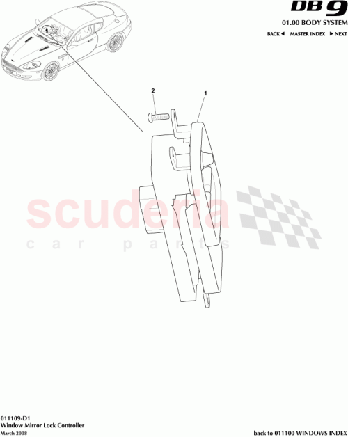 Part Diagram for Aston Martin 6G33-14540-AA