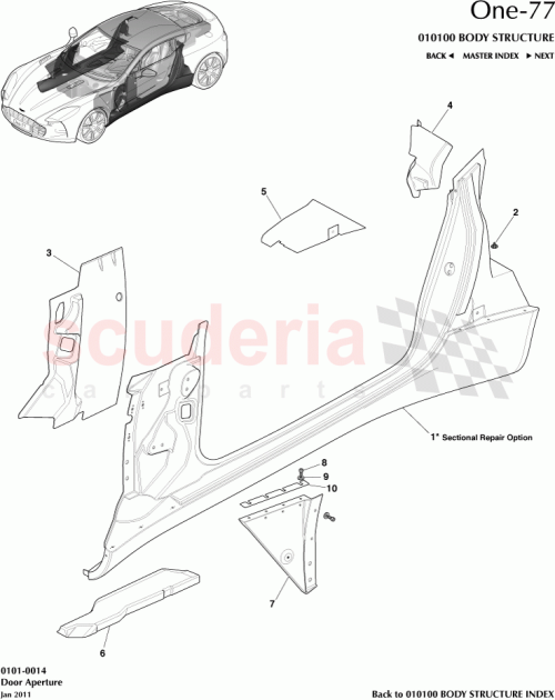 Part Diagram for Aston Martin 12023-05-1128-AB