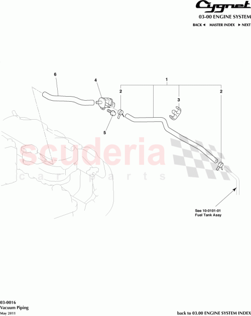 Part Diagram for Aston Martin 23826-47040