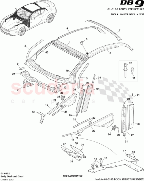 Part Diagram for Aston Martin EG43-C03014-AB