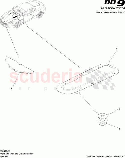 Part Diagram for Aston Martin 4G43-407A74-BB