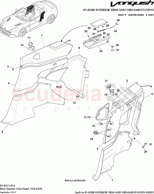 Part Diagram for Aston Martin ED33-L312A94-FA