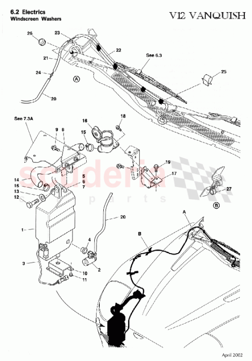 Part Diagram for Aston Martin 1R12372634AD