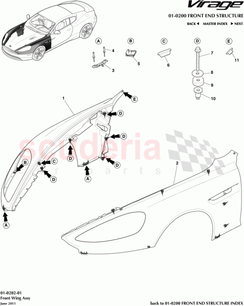Part Diagram for Aston Martin CG43-16005-AC