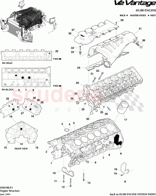 Part Diagram for Aston Martin W701516S901