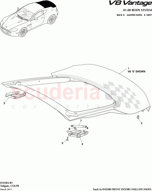 Part Diagram for Aston Martin 6G33-C393005-AA
