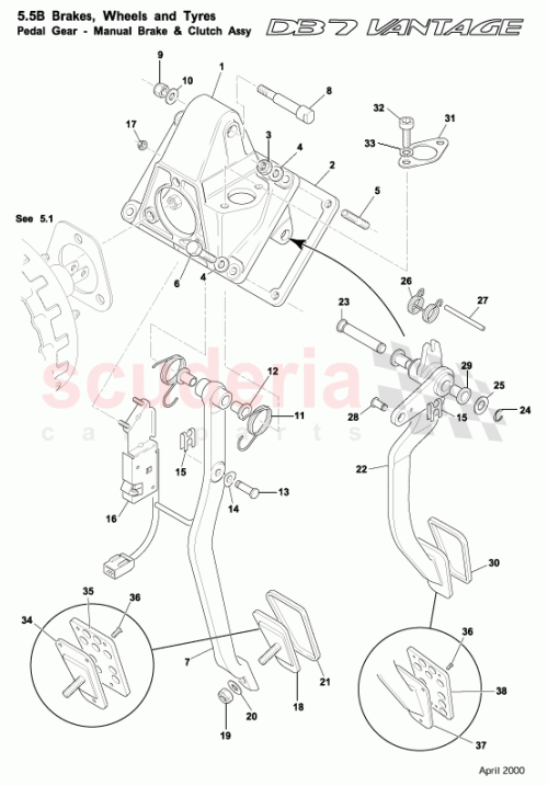 Part Diagram for Aston Martin 29-124225-AA
