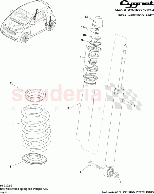 Part Diagram for Aston Martin 48257-0D010