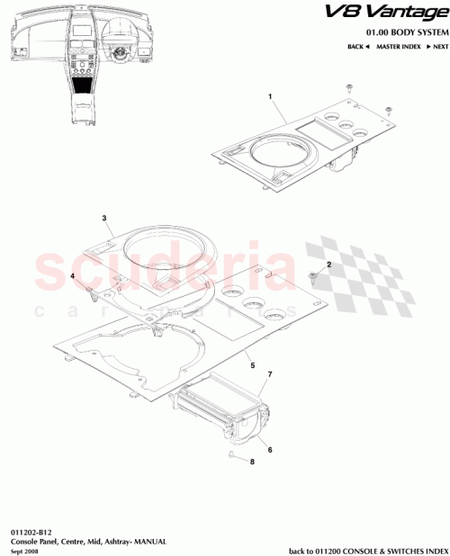 Part Diagram for Aston Martin 6G33-045A66-OA