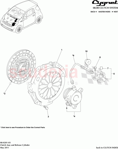 Part Diagram for Aston Martin 31210-52130