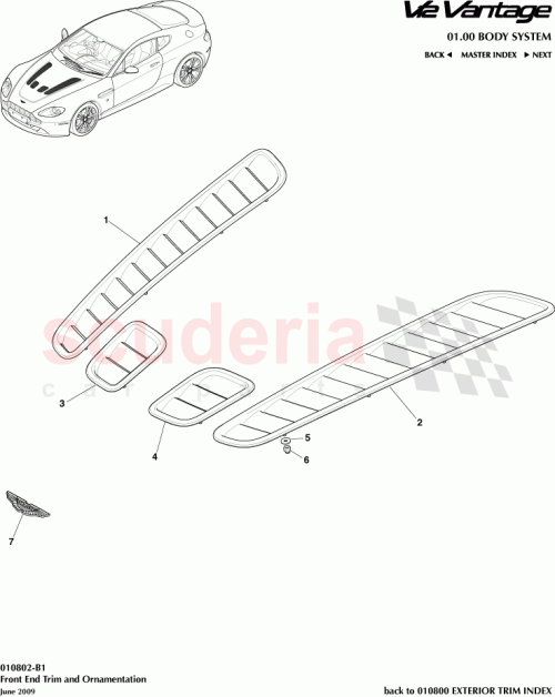Part Diagram for Aston Martin AD23-16A759-AB