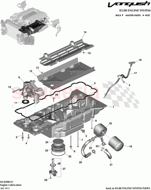 Part Diagram for Aston Martin 706713