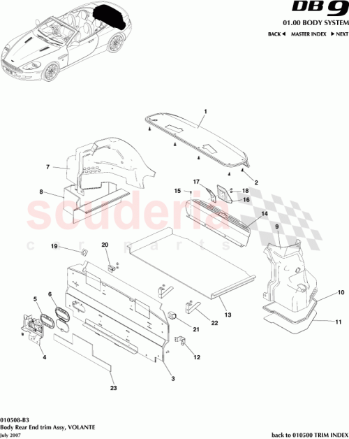 Part Diagram for Aston Martin 4G43-43662-AA
