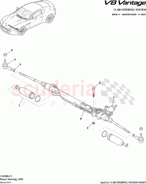 Part Diagram for Aston Martin 6G333D701AA