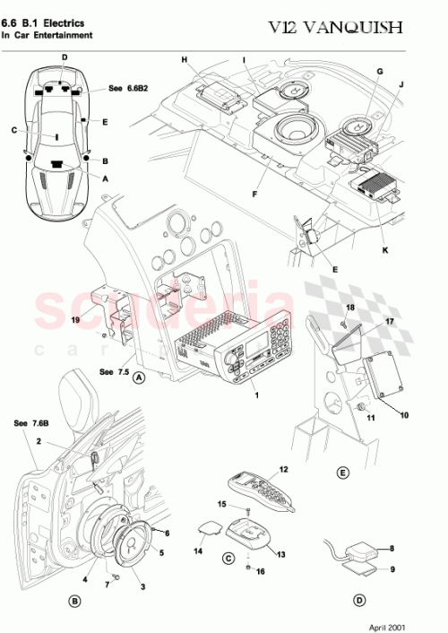 Part Diagram for Aston Martin 1R12-37-10033