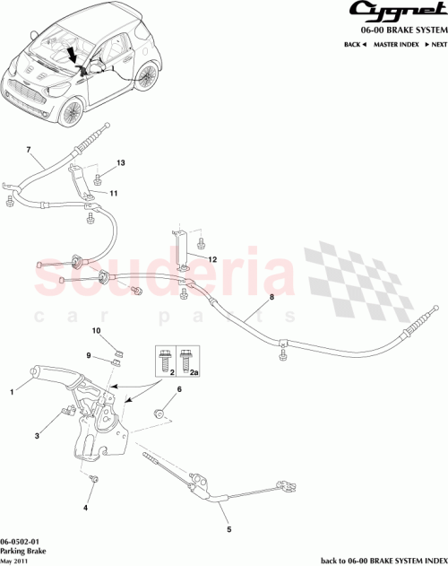 Part Diagram for Aston Martin 46430-74020