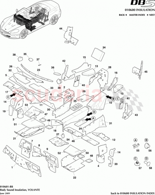 Part Diagram for Aston Martin 8G43-48181-AB