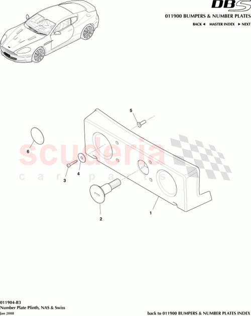 Part Diagram for Aston Martin 4G43-17C833-AA