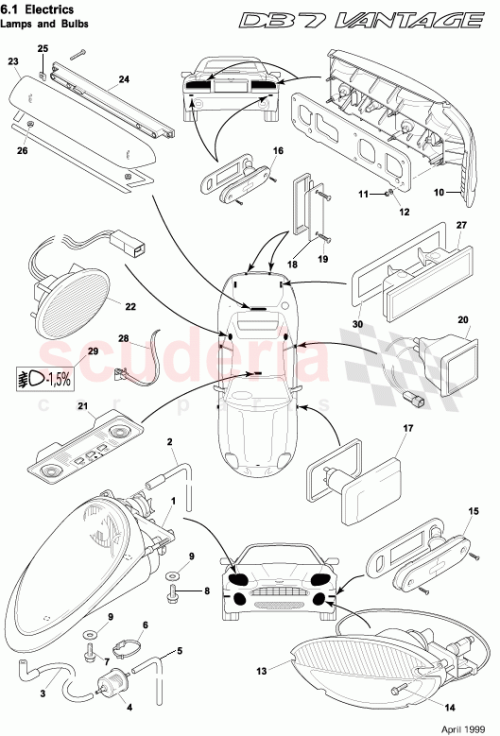 Part Diagram for Aston Martin 37-111114-AC