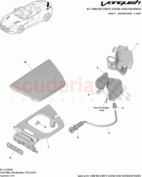 Part Diagram for Aston Martin ED33-L405A02-AB