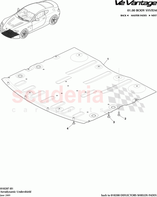 Part Diagram for Aston Martin AD23-5E209-BA