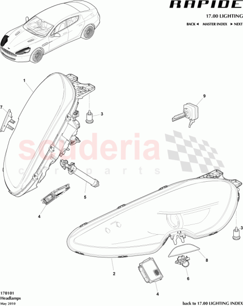 Part Diagram for Aston Martin AD43-13W029-AE