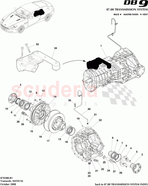 Part Diagram for Aston Martin 702815