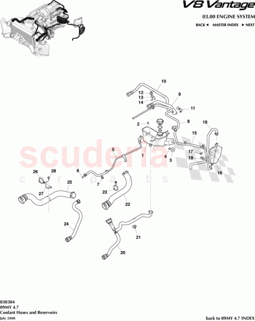Part Diagram for Aston Martin 6G33-1861-AB