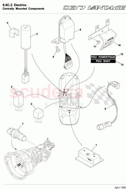 Part Diagram for Aston Martin 37-85435