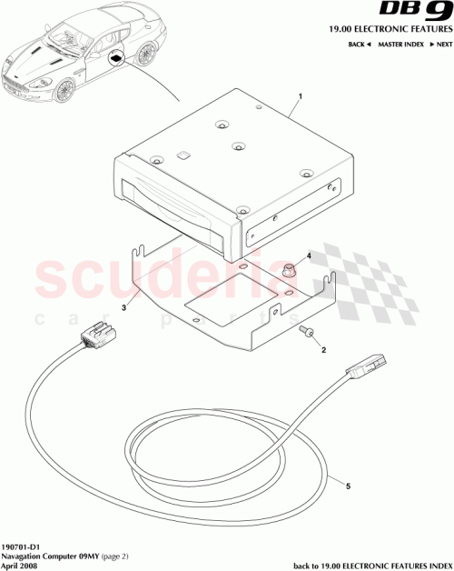 Part Diagram for Aston Martin 6G33-46058-AA