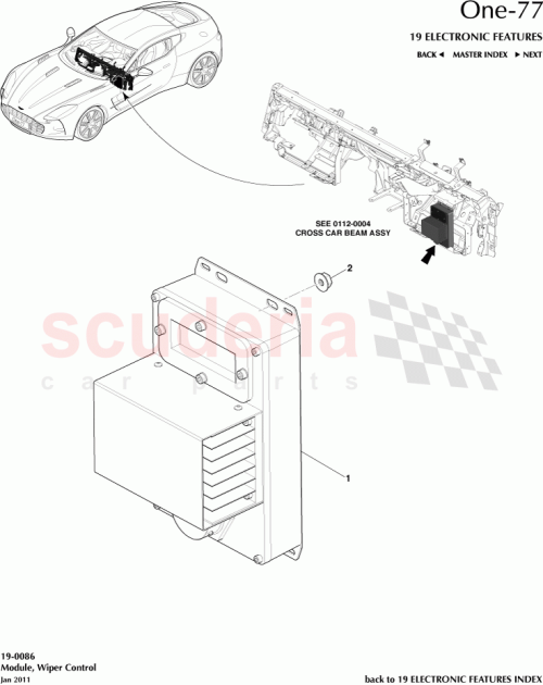 Part Diagram for Aston Martin 12023-15-0086-AH