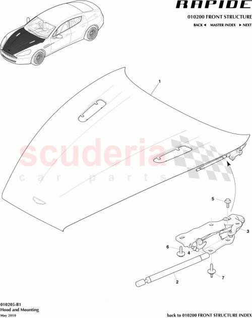 Part Diagram for Aston Martin AD43F16615AB