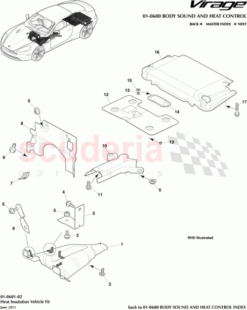Part Diagram for Aston Martin 4G43-9A032-AG