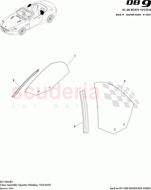 Part Diagram for Aston Martin 4G43-L30271-AB